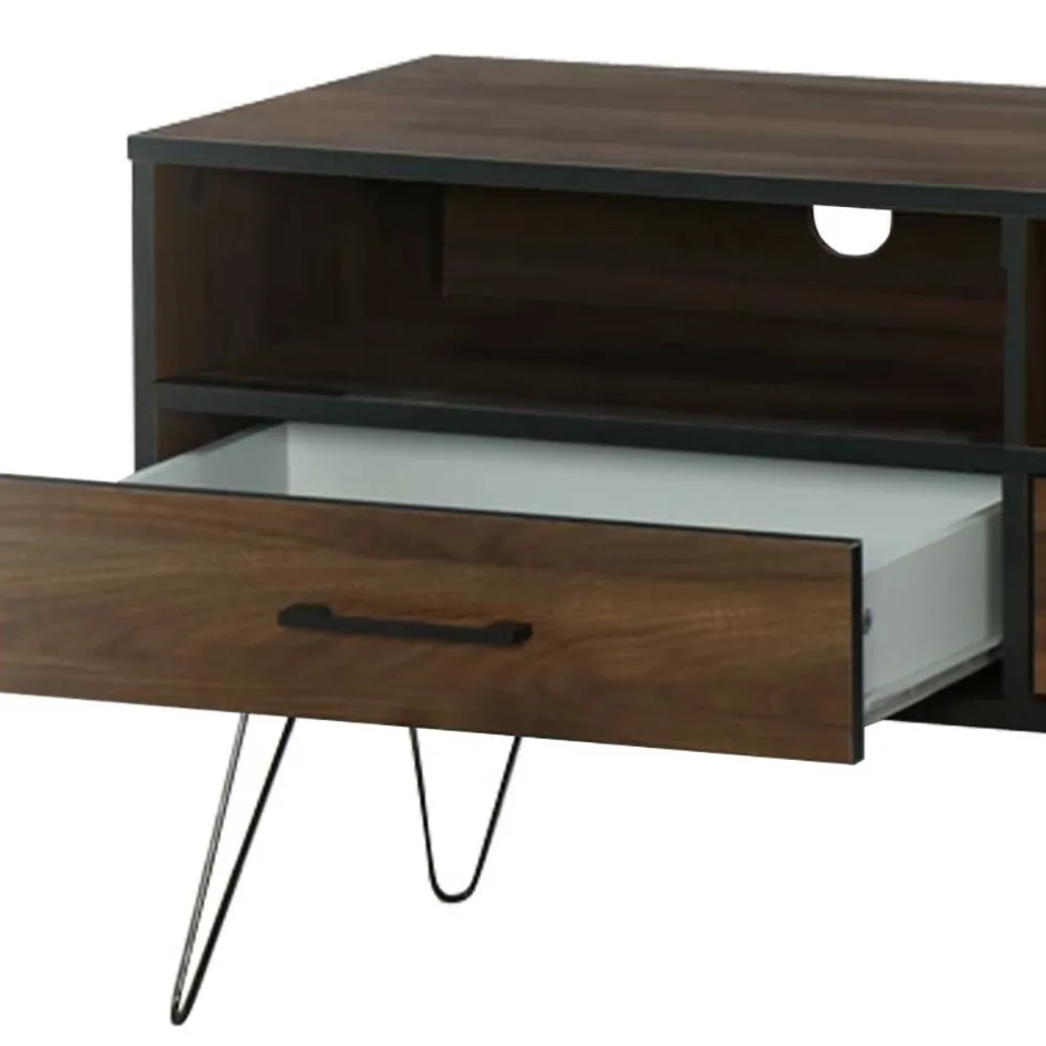 TV Board in brauner Holzoptik - Hamidy^Wohnen