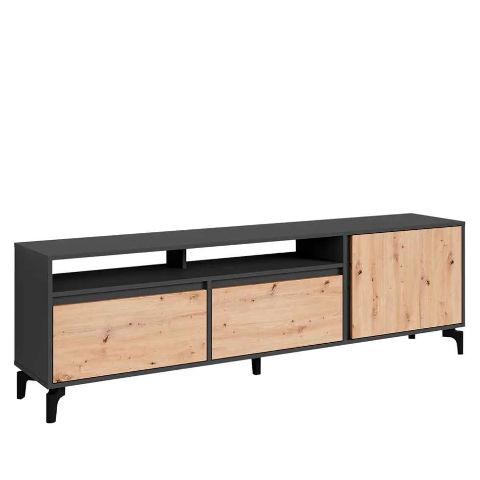 TV Board in Wildeiche & Anthrazit - Kiss^Wohnen Sale