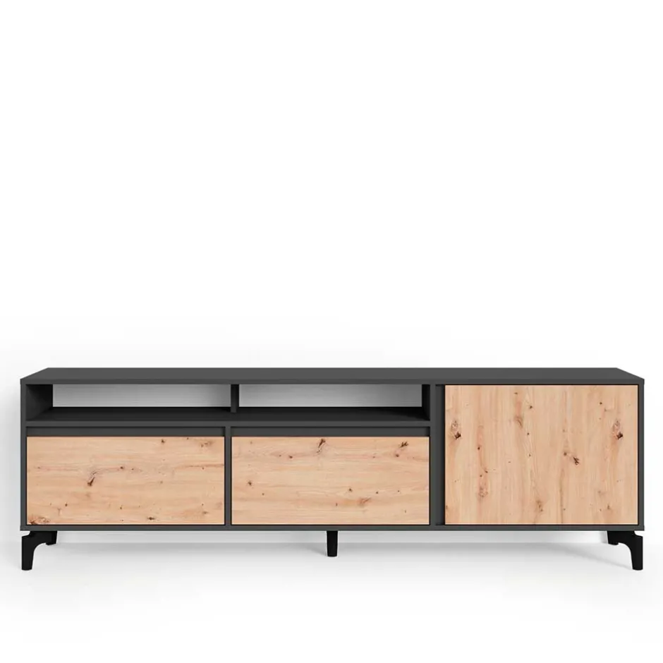 TV Board in Wildeiche & Anthrazit - Kiss^Wohnen Sale