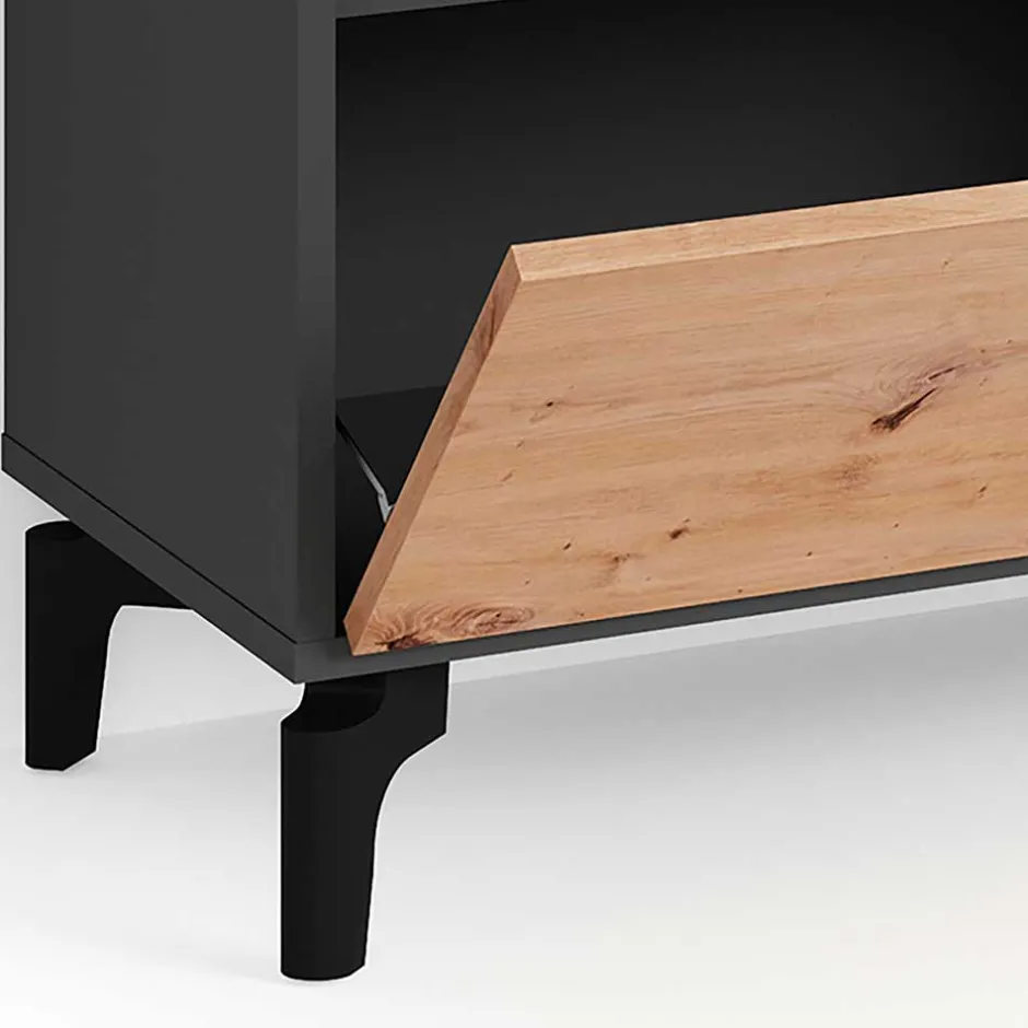 TV Board in Wildeiche & Anthrazit - Kiss^Wohnen Sale