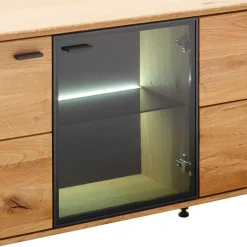 Wohnen TV Board mit Glastür & Tür & zwei Schubladen - Flacona