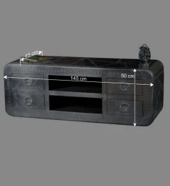 TV Board Pilot mit Zierschrauben^Wohnen