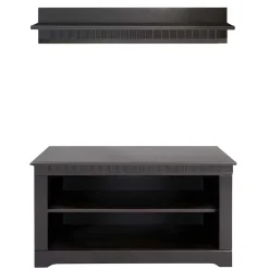 TV Board und Wandboard in Dunkelbraun - Vajohara (zweiteilig)^Wohnen Outlet