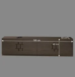 Wohnen TV Element in Esche Dunkel - Lacruzira (2er Set)