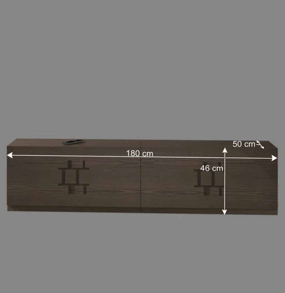 Wohnen TV Element in Esche Dunkel - Lacruzira (2er Set)