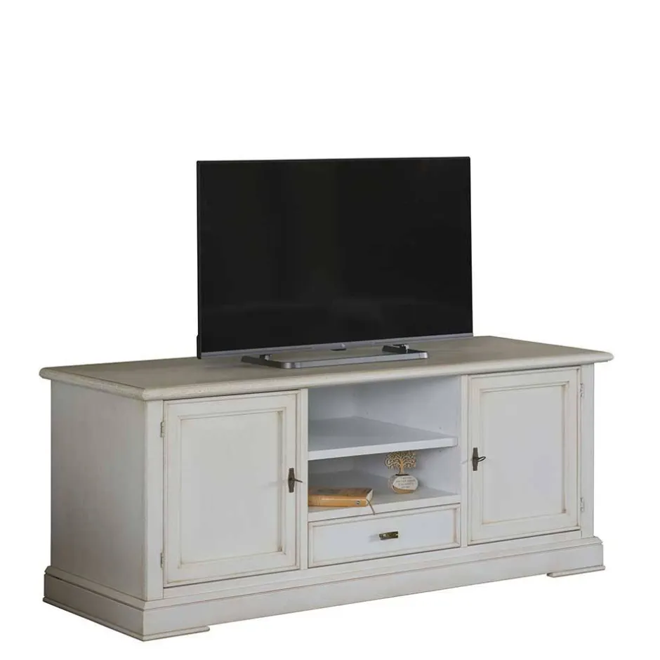Wohnen TV Kommode in Antikweiß - Annot