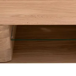 Wohnen TV Kommode in Eiche Bianco massiv - Bakaras