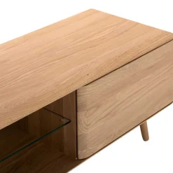 Wohnen TV Kommode in Eiche Bianco massiv - Bakaras