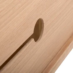 Wohnen TV Kommode in Eiche Bianco massiv - Bakaras