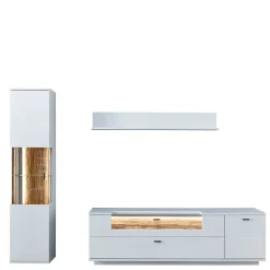 Wohnen TV Lowboard & Vitrine & Wandboard Set - Apulco (dreiteilig)