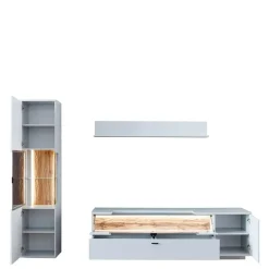 Wohnen TV Lowboard & Vitrine & Wandboard Set - Apulco (dreiteilig)