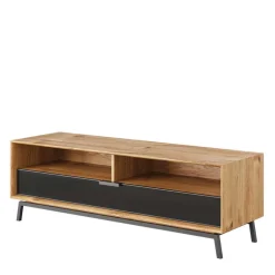 Wohnen TV Lowboard aus Eiche und Metall - Fabiella