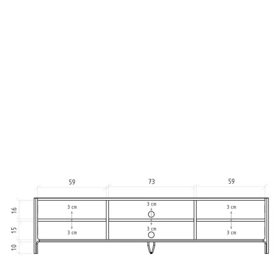 TV Lowboard aus Kernbuche Massivholz - Lana^Wohnen Discount
