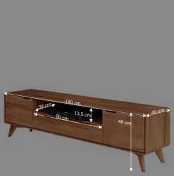 Wohnen TV Lowboard aus Kernbuche Massivholz geölt - Junola I