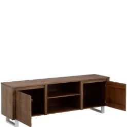 Wohnen TV Lowboard aus massiver Kiefer Dunkel - Lavagna