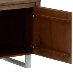 Wohnen TV Lowboard aus massiver Kiefer Dunkel - Lavagna