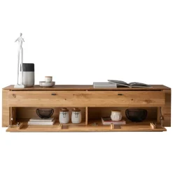 Wohnen TV Lowboard aus Wildeiche mit Metallgriffen - Dump