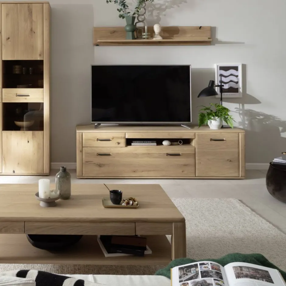 TV Lowboard in Asteiche Hell - Jevedaz^Wohnen Outlet