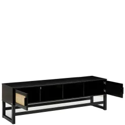 TV Lowboard in Dunkelbraun mit Wiener Geflecht - Santiana^Wohnen Hot