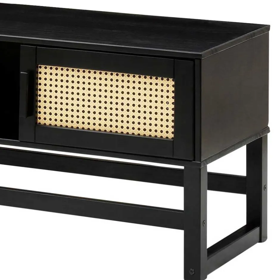 TV Lowboard in Dunkelbraun mit Wiener Geflecht - Santiana^Wohnen Hot