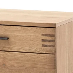 Wohnen TV Lowboard in Eiche Bianco & Anthrazit - Crupean I