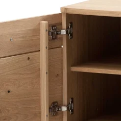 Wohnen TV Lowboard in Eiche Bianco & Anthrazit - Crupean I