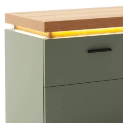 TV Lowboard in Graugrün und Eiche - Kwin^Wohnen Online