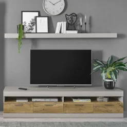 TV Lowboard in Hellgrau & Zinneiche NB - Lioscas^Wohnen Best