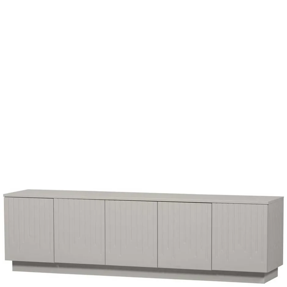 TV Lowboard in Hellgrau lackiert - Lucaz^Wohnen