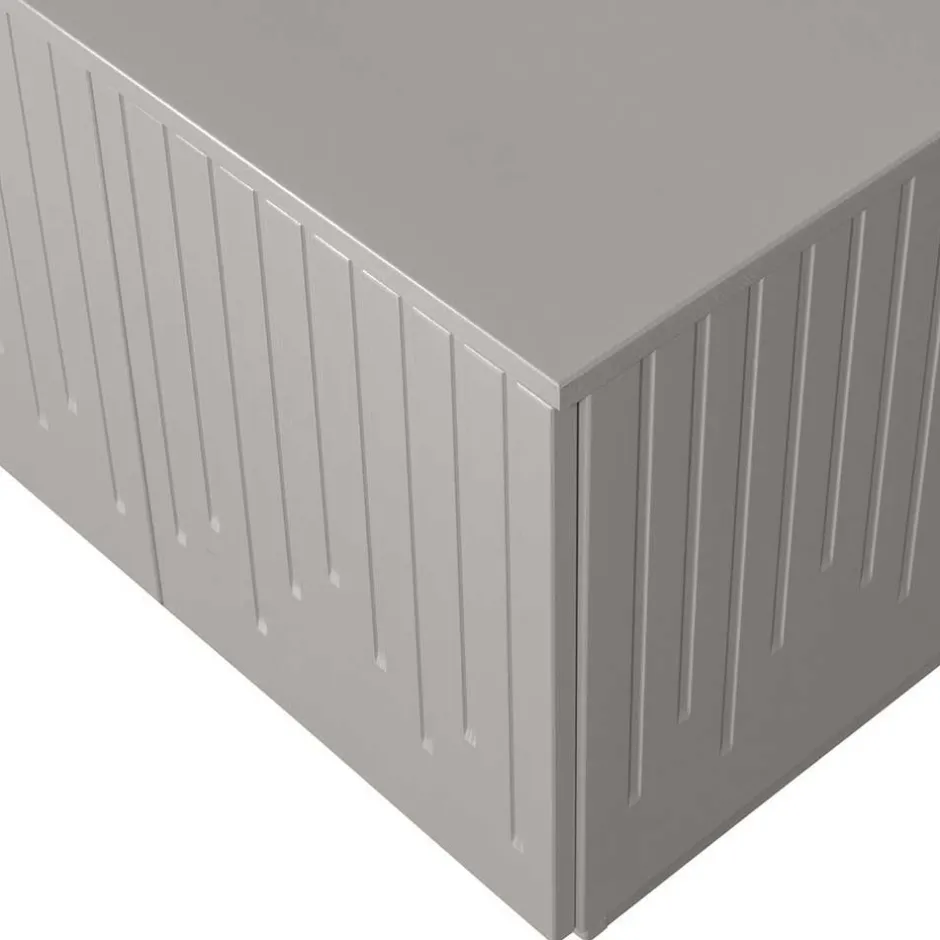 TV Lowboard in Hellgrau lackiert - Lucaz^Wohnen