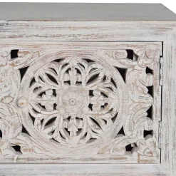 TV Lowboard in Mangoholz White Wash - Fudorus^Wohnen Discount