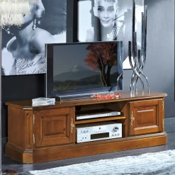 TV Lowboard in Nussbaum mit Metallgriffen - Uno^Wohnen Hot