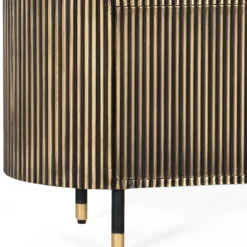 TV Lowboard in Schwarz mit Bronze - Hayato^Wohnen Online