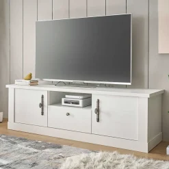 TV Lowboard in weißer Holzoptik Pinie - Liancos^Wohnen Best