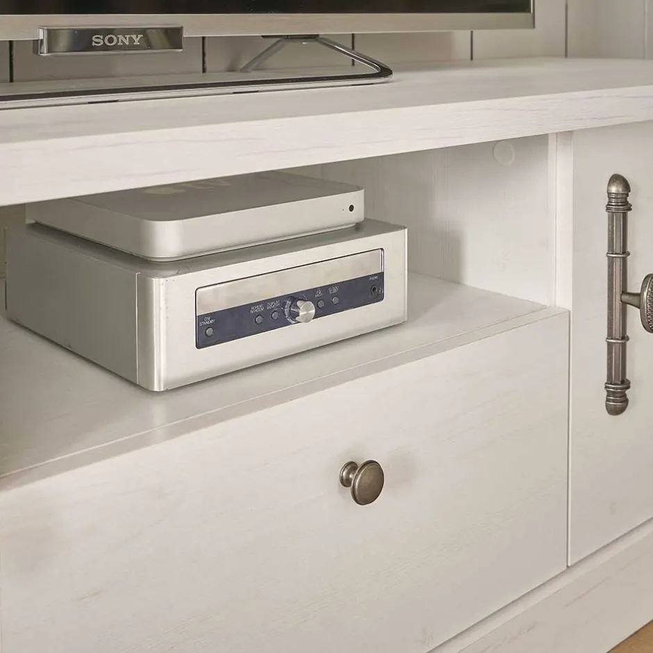 TV Lowboard in weißer Holzoptik Pinie - Liancos^Wohnen Best