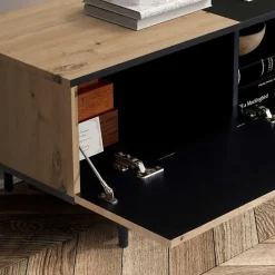 TV Lowboard in Wildeiche Optik & Schwarz - Camplona^Wohnen Clearance