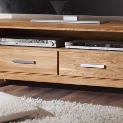Wohnen TV Lowboard Ladressa aus Wildeiche geölt und gewachst