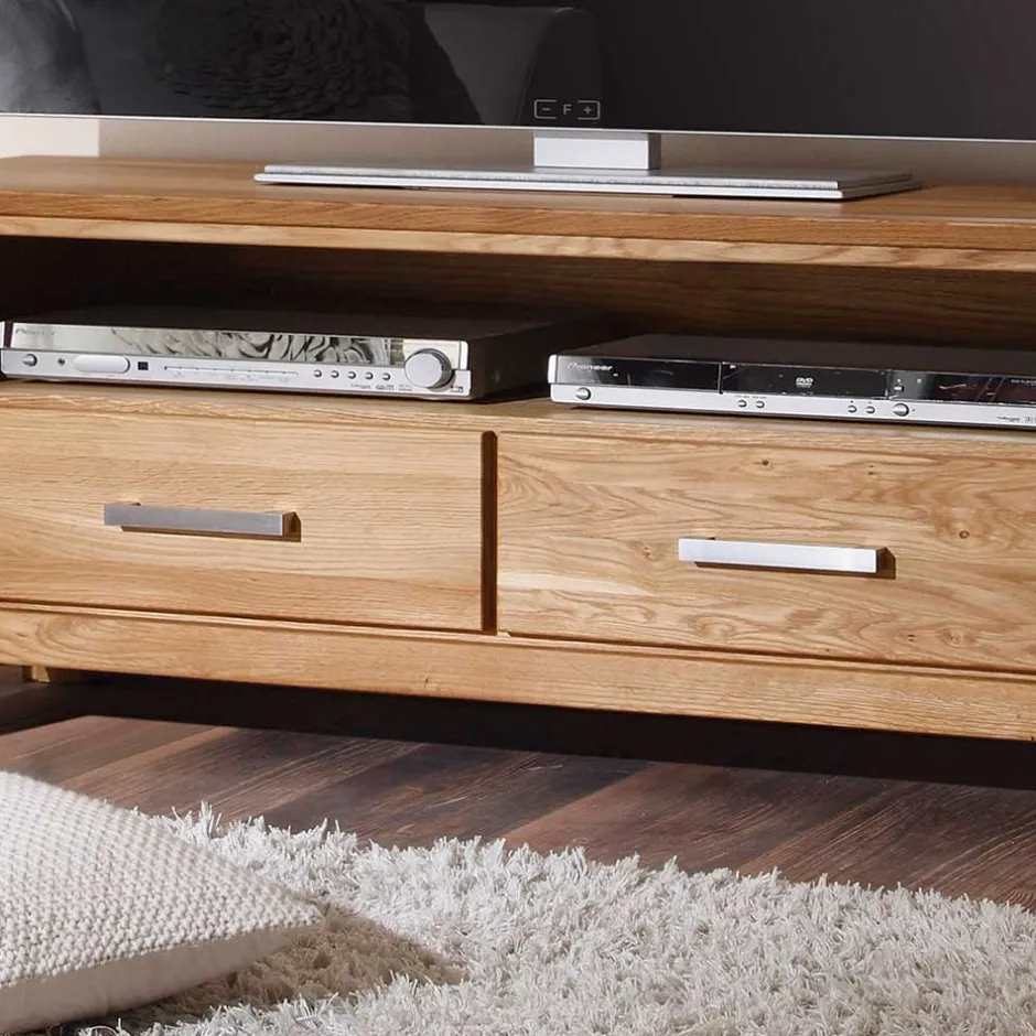 Wohnen TV Lowboard Ladressa aus Wildeiche geölt und gewachst