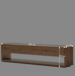 Wohnen TV Lowboard mit drei Schubladen und Fach - Algaro