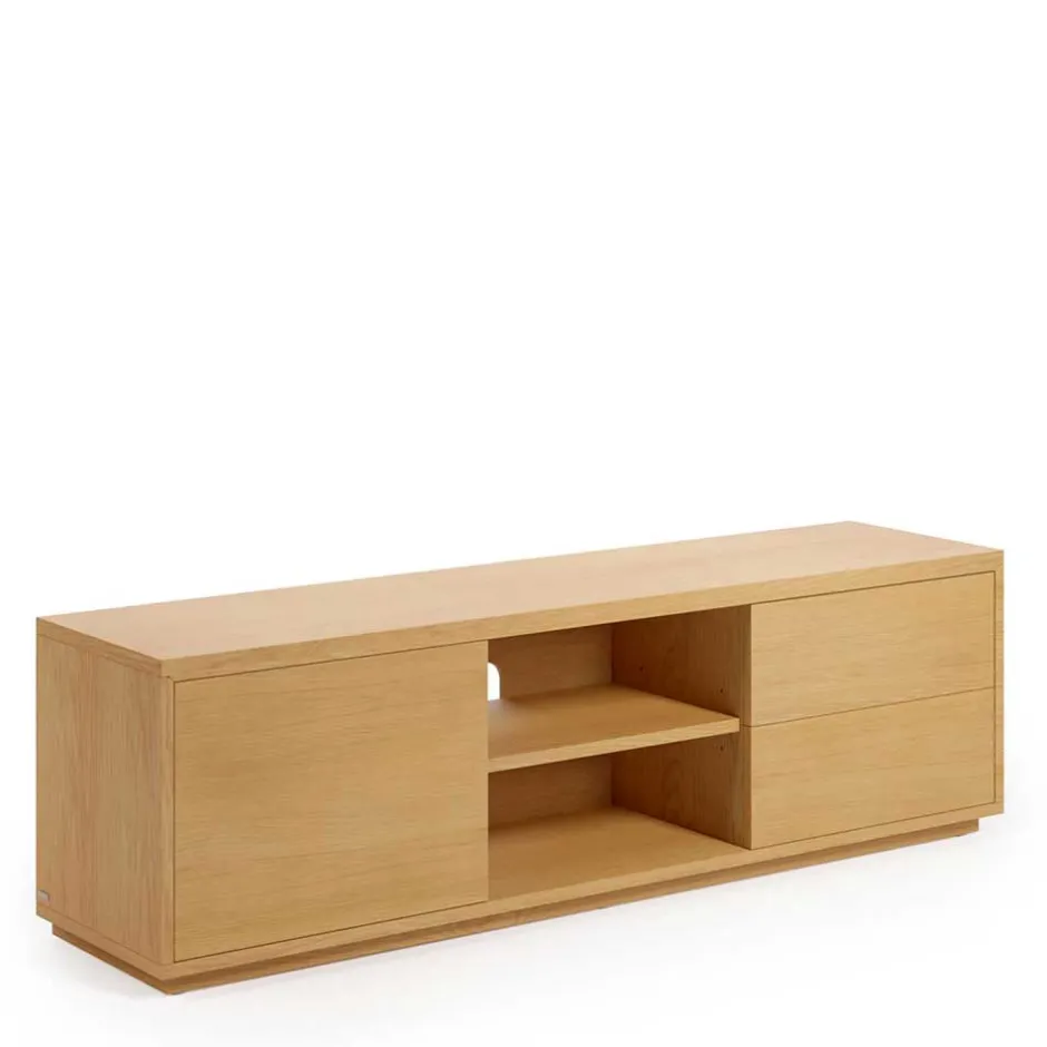 Wohnen TV Lowboard mit zwei Schubladen & Tür - Elastian