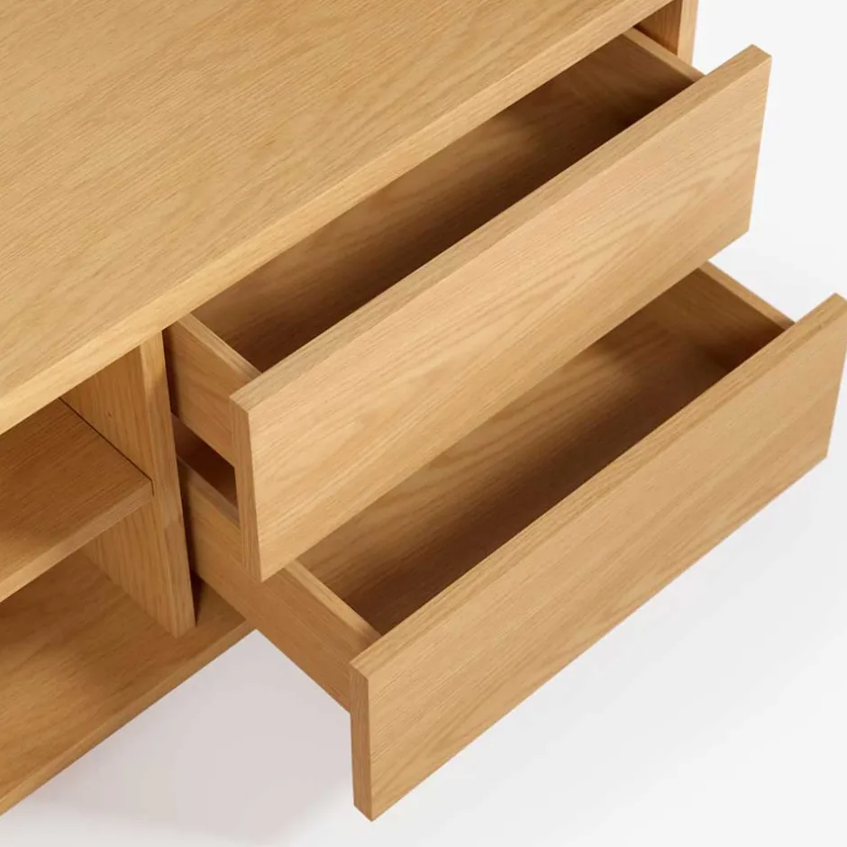 Wohnen TV Lowboard mit zwei Schubladen & Tür - Elastian