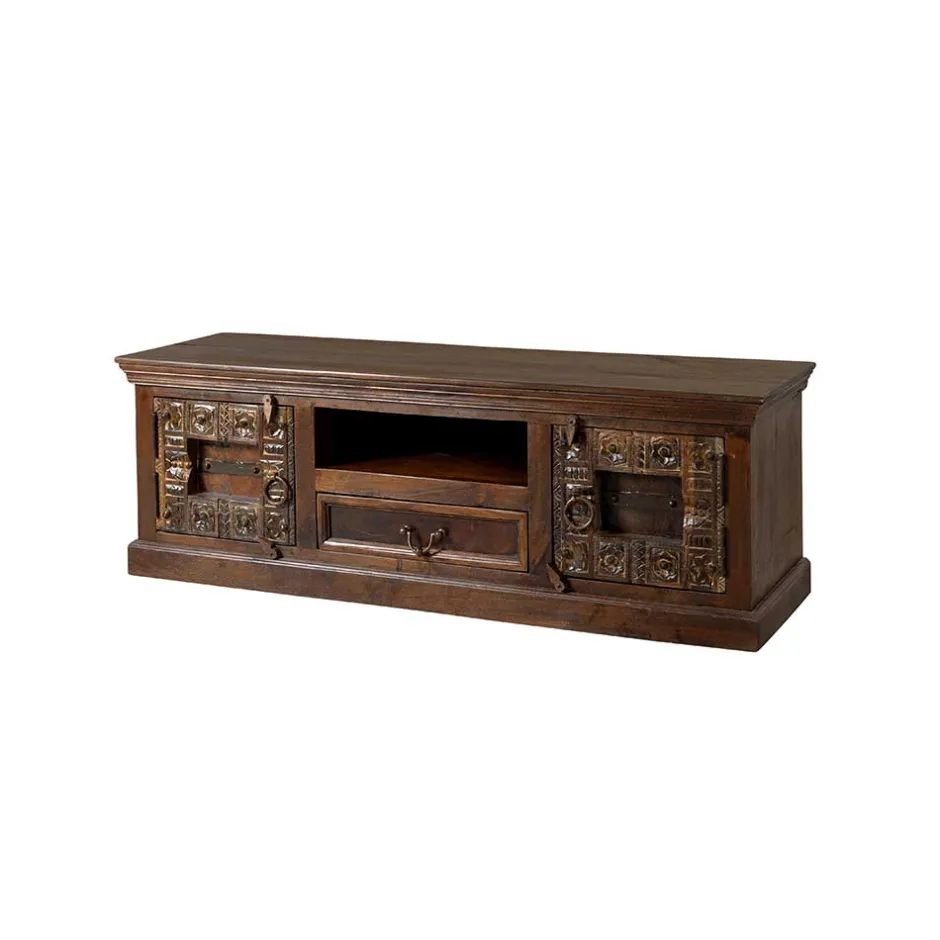 Wohnen TV Lowboard Solapura aus Teak Massivholz