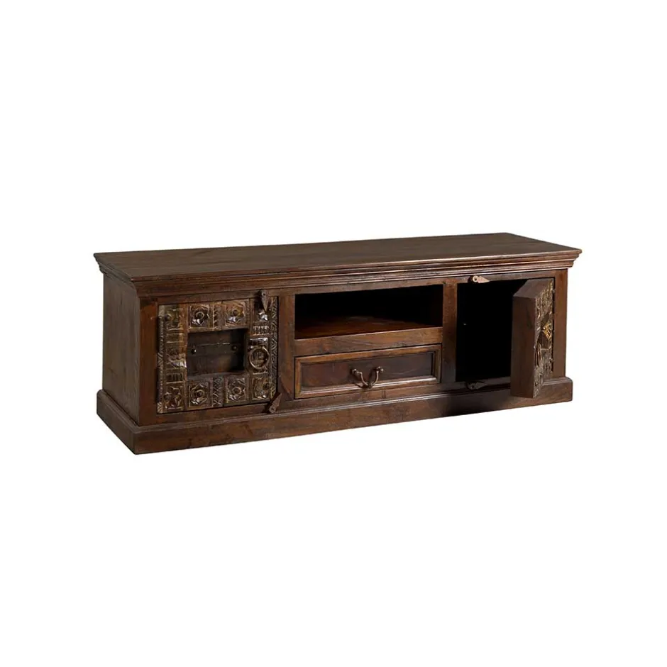 Wohnen TV Lowboard Solapura aus Teak Massivholz