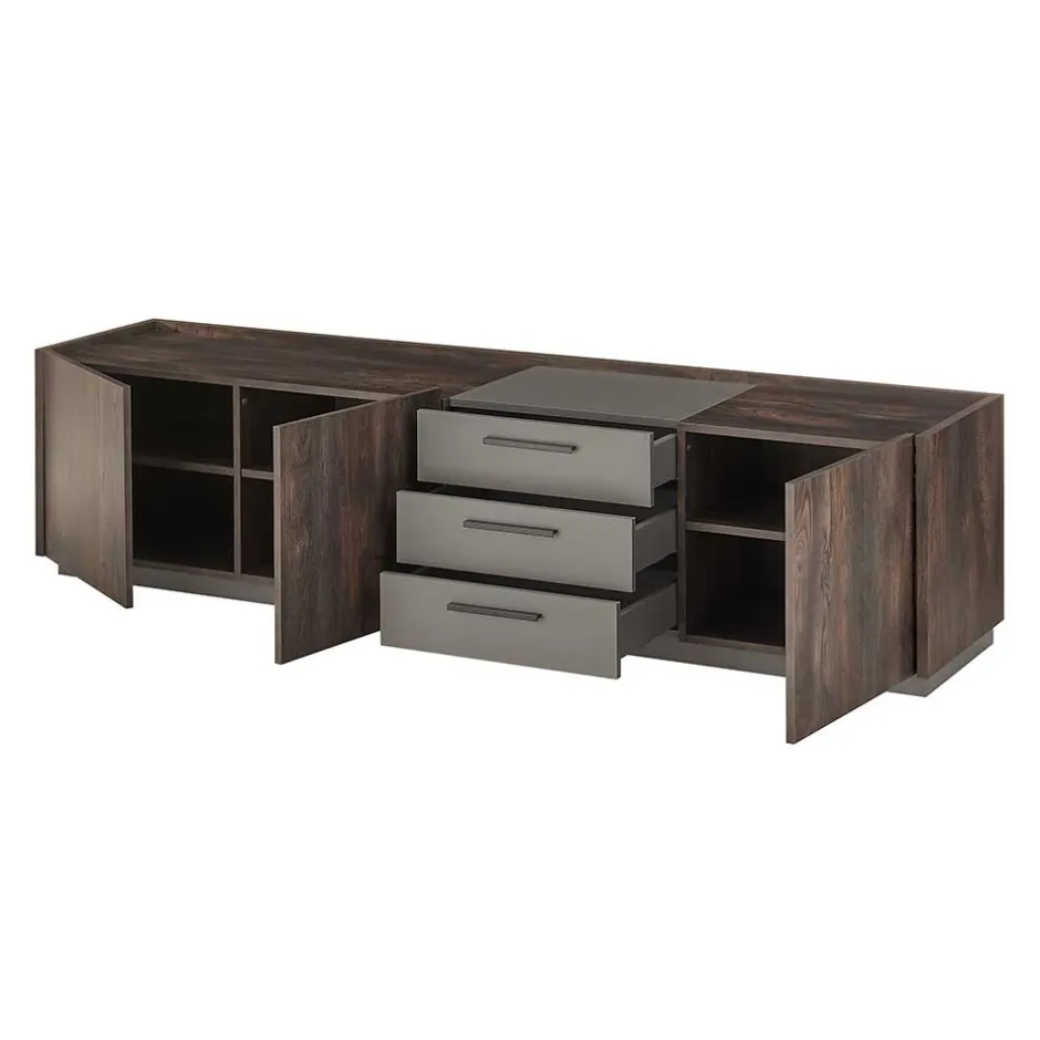 TV Lowboard und Wandregal Set - Mundo (zweiteilig)^Wohnen Discount