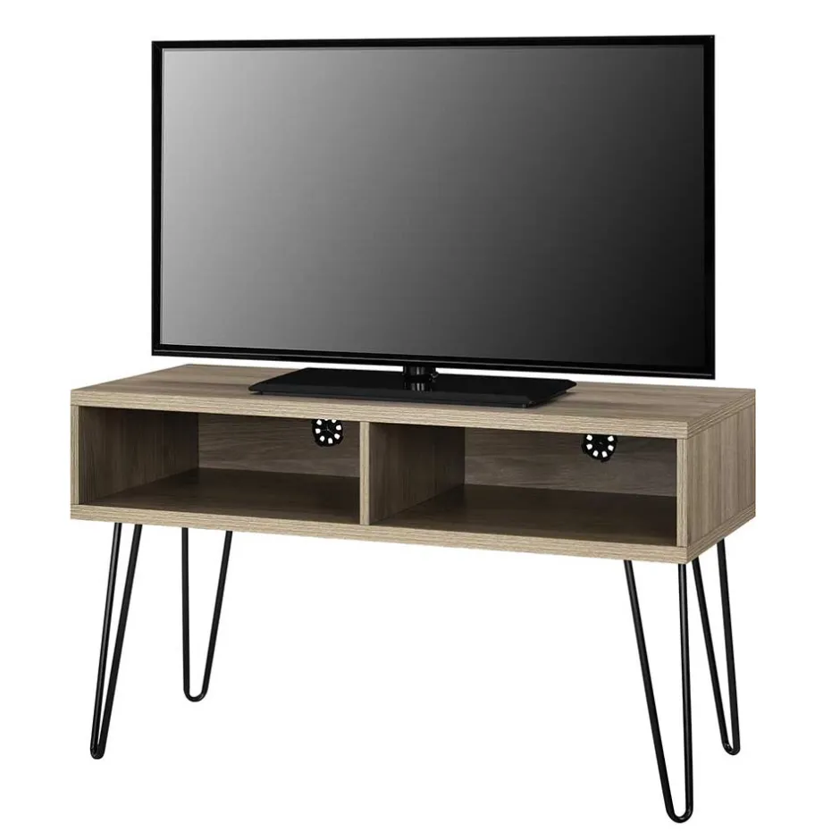 TV Regal in Eiche Holzoptik & Schwarz - Esberg^Wohnen Online