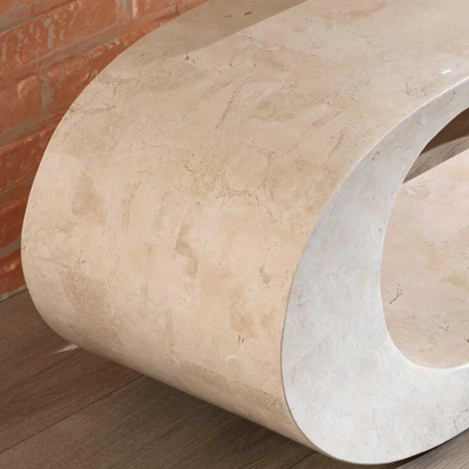 Wohnen TV Tisch Filicudia in Creme Weiß