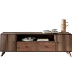 TV Unterschrank aus Kernbuche massiv in Braun - Malawi^Wohnen Hot