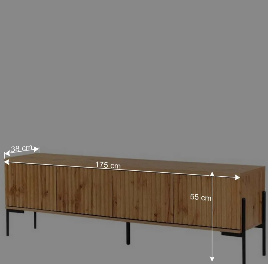 Wohnen TV Unterschrank im Skandi Design - Elastian