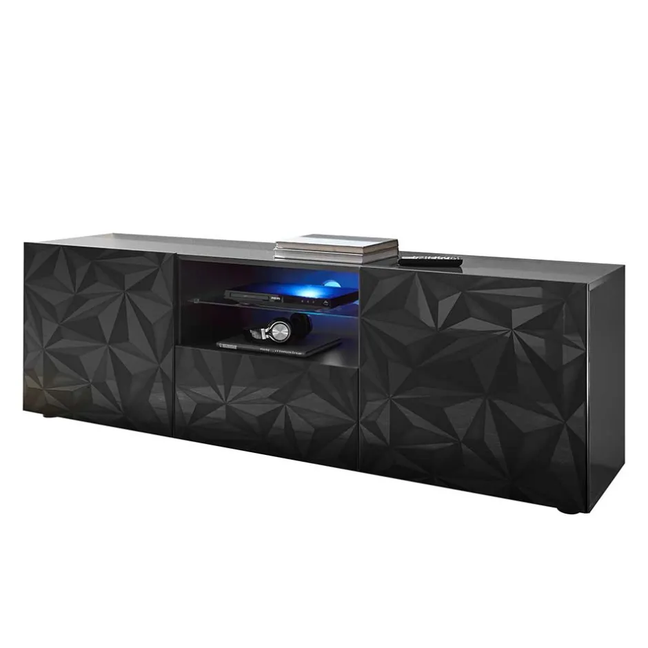 TV Unterschrank in Anthrazit Hochglanz - Kuriasna^Wohnen Outlet