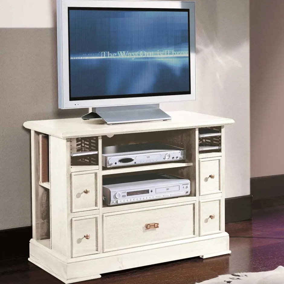 Wohnen TV Unterschrank in Antikweiß - Annot